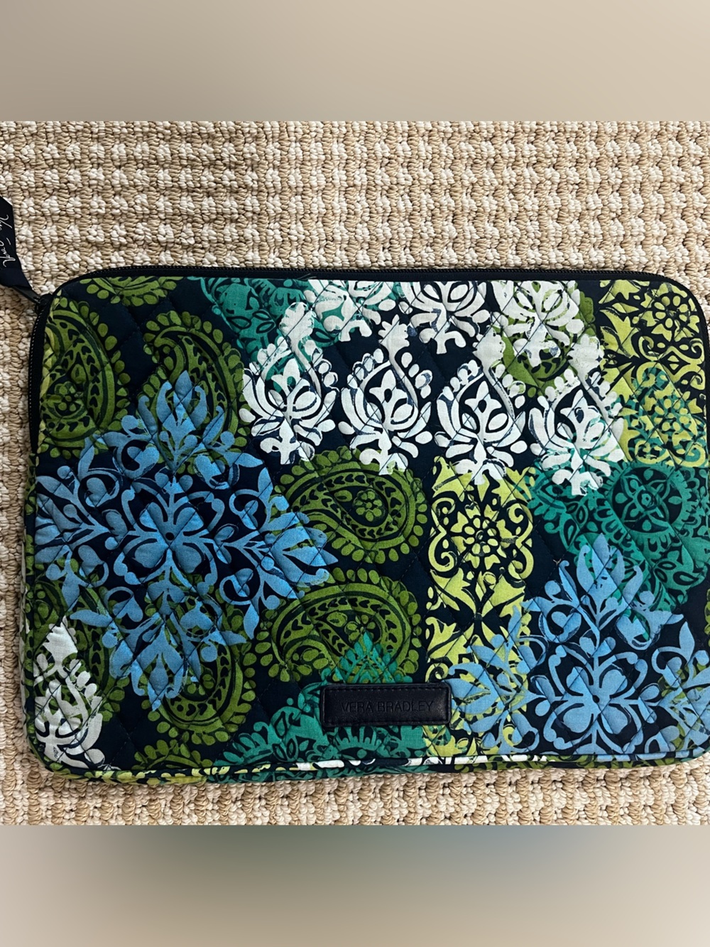 Vera Bradley *Retired* Caribbean Sea Pattern 14” Laptop / Tablet Quilted Case